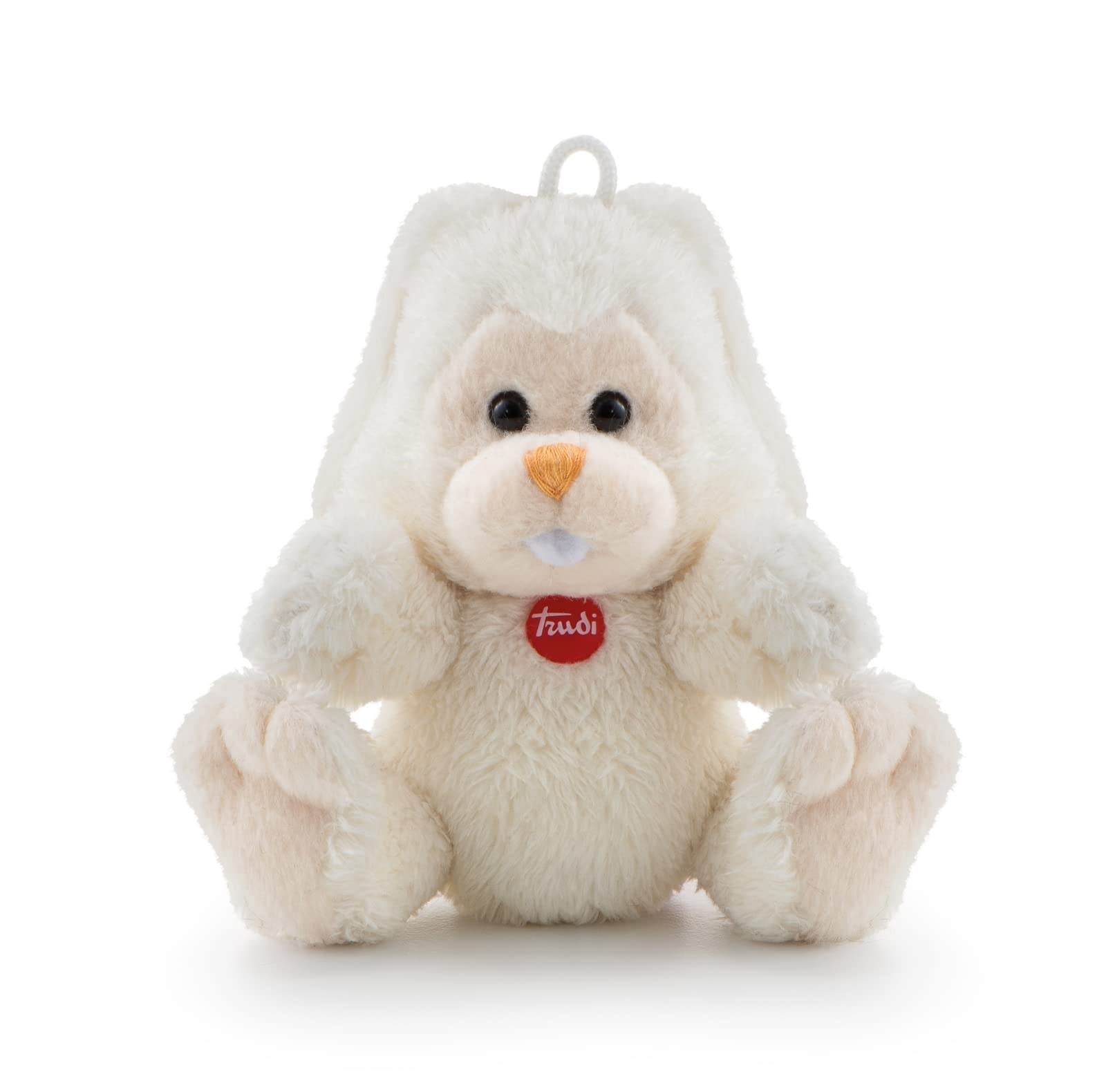 Trudi 51252 Virgil Small 9 cm, Size XXS, Stuffed Toy with Soft Materials and Lovely Details, Plush Toy with Floppy Ears, Washable, Cuddly Toy for Children, Plush Rabbit White, Approx. 10 x 9 x 5 cm