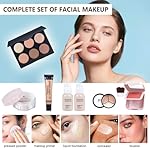 Makeup Set for Women Full Kit Includes, eyeshadow、 liquidfoundation,Loose powder,Eyebrow pencil,Lipstick Eye Pencil Makeup BrushesMakeup practice board 4-color lip gloss set - Image 4