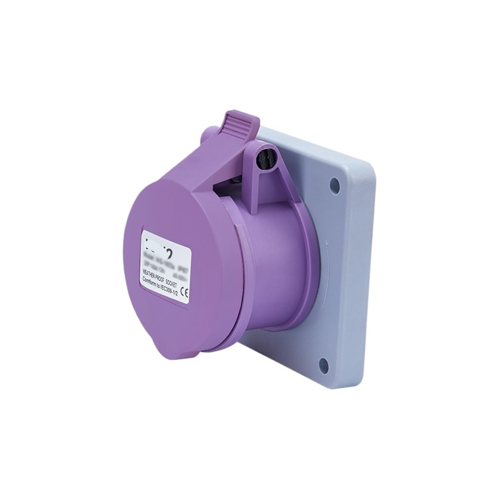 MUYTQAERG IP44 European Standard Low Voltage Two-core Industrial Plug and Socket 20-25V Waterproof Aviation Connector 16A32A(32A concealed socket)