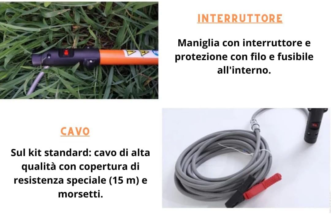 ST047 Abbacchiatore per Olive a Batteria telescopico, Scuotitore Elettrico con Batteria Batteria 12V 400W, 1000 battiti al Minuto, ergonomico con Peso Ridotto, Incluso Cavi con Morsetto