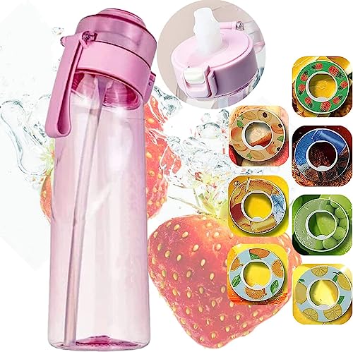 MAKINGTEC Sports Air Water Bottle BPA Free Starter up Set Drinking Bottles 650ML Fruit Fragrance Water Bottle with 7 Flavour pods%0 Sugar Water Cup for Gym and Outdoor Gift