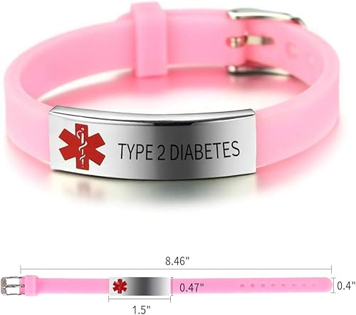 Miniatura 6 de HEABY Pulsera de identificación personalizada con alerta médica grabado, regalo personalizado, pulsera ajustable para hombres y mujeres en primeros