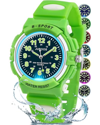 Juboos Kids Watch Analog with 7 Colorful Night Lights Boys...