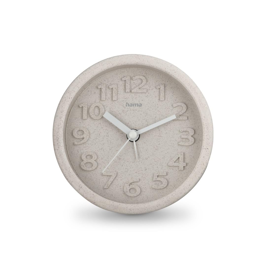 Hama Fuerteventura Alarm Clock, Silent, Round, Ø 12 cm, Beige