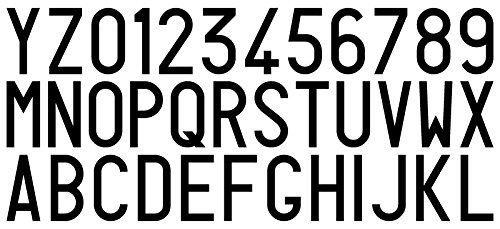 Kolpito Nummernschild-Komplett-Serie selbstklebend für Anhänger Landwirtschaft,