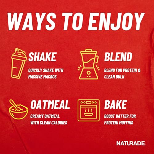 Image of Naturade All Natural Weight Gain Drink Mix - Gluten Free, Delicious Taste, 1600 Calories per Serving - Mass Gainer w /Carbohydrates & Protein - Chocolate, 40.6 Ounce (24 Servings)
