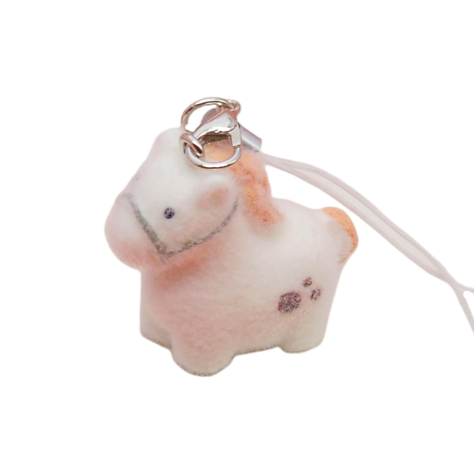 Maxtonser Adorable Resin Flocking Animal Keychain Soft Plush Charm Animal Keychain Decoration For Keys Bags Gifts
