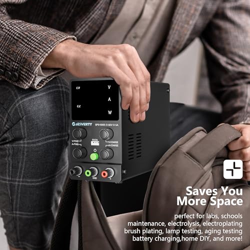 Image of DC Power Supply Variable, 0-60V 0-5A Adjustable Switching DC Regulated Bench Power Supply with High Precision 4-Digit LED Display, 5V /2A USB Port, Coarse and Fine Adjustment SPS-6005
