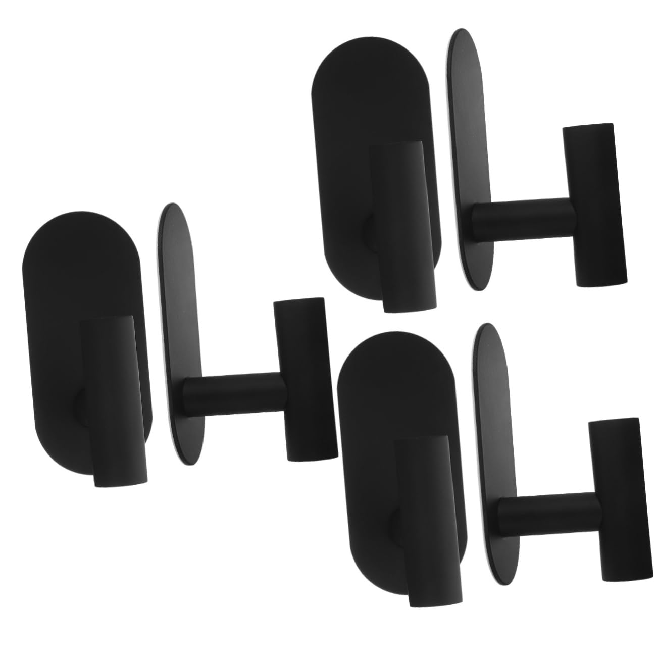 NUOBESTY 3 Set Gancio Adesivo in Acciaio Inossidabile Ganci Per Muro Gancio Per Asciugamani Da Doccia A Forma Di Portasalviette Per Bagni Gancio in Metallo Black 2 Pezzi*3