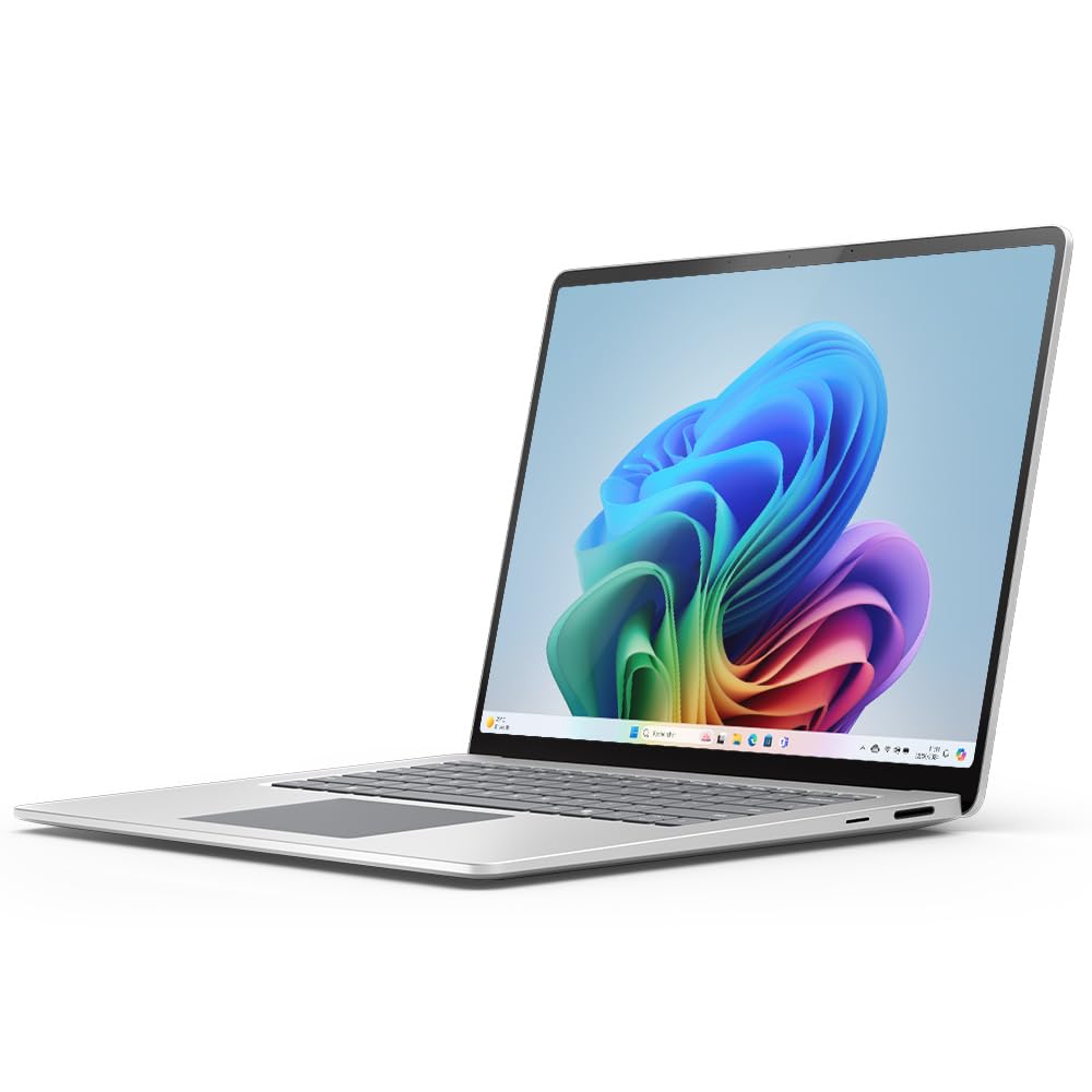 Microsoft Surface Laptop | Copilot+ PC | Ecran Tactile 15"​| Snapdragon® X Elite | 16Go RAM | SSD 256Go | Dernier Modèle, 7ème Edition | Platine