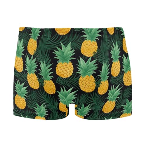 Pineapple Fruit Mens Swim Trunk Swimwear Bathing Suit Swim Brief Square Leg Board Short S B0403747