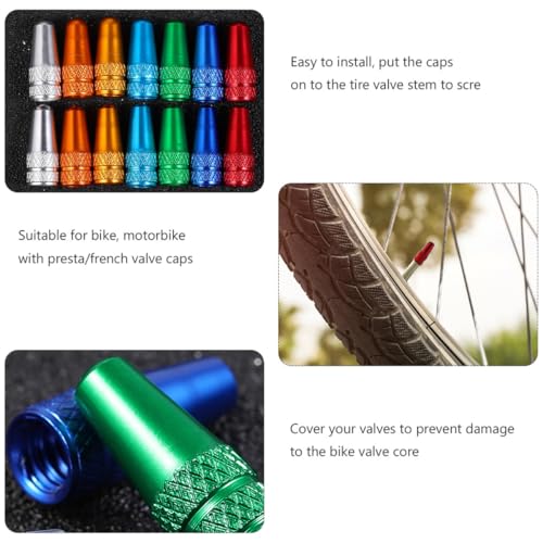 30 tapones de válvula para bicicleta de aleación de aluminio, protección universal para válvulas de neumáticos, color surtido miniatura 7