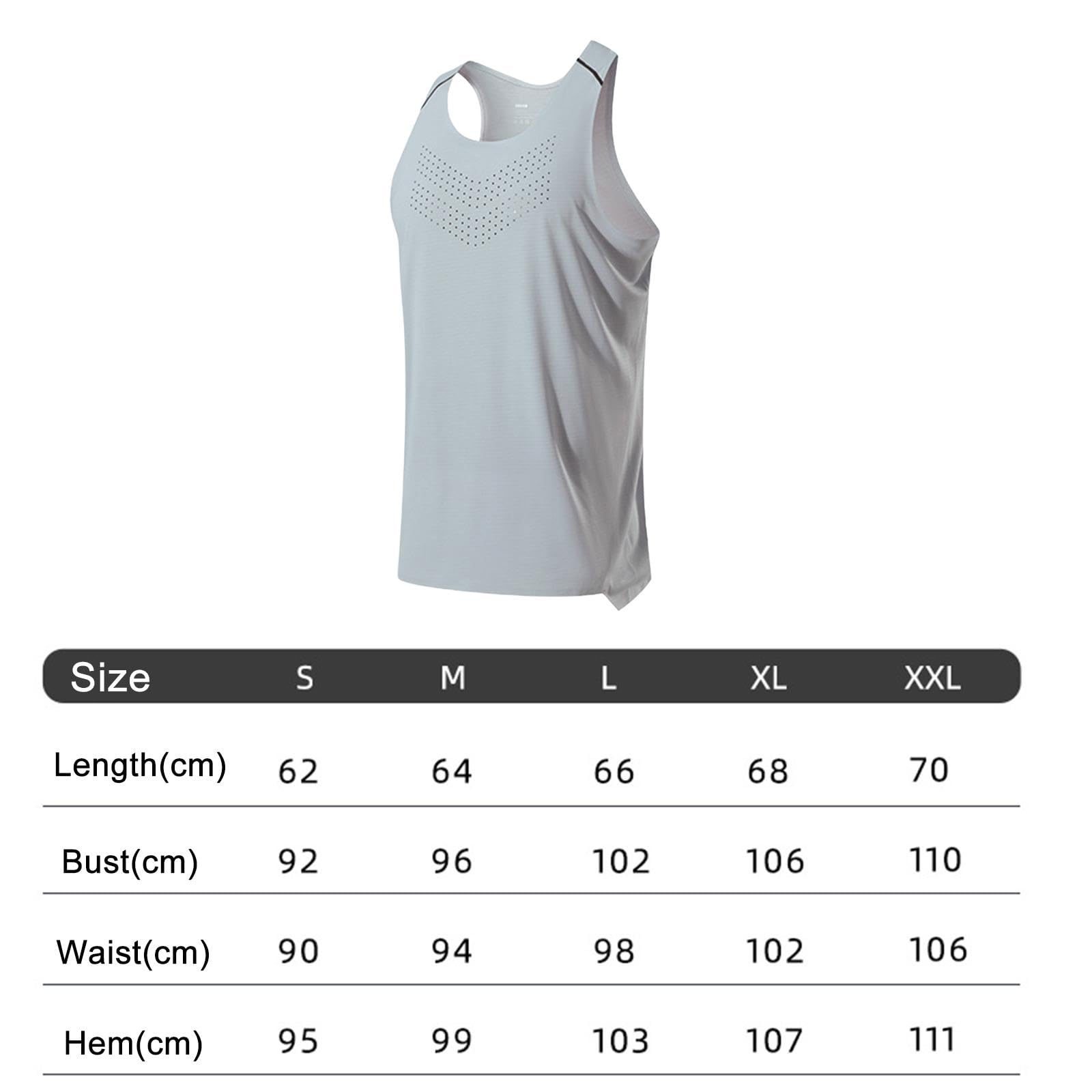 Da Uomo, Allenamento, Magliette Senza Maniche per Uomo, Fitness, Ad Asciugatura Rapida, Maglietta Sportiva Da Corsa, Grigio argento M