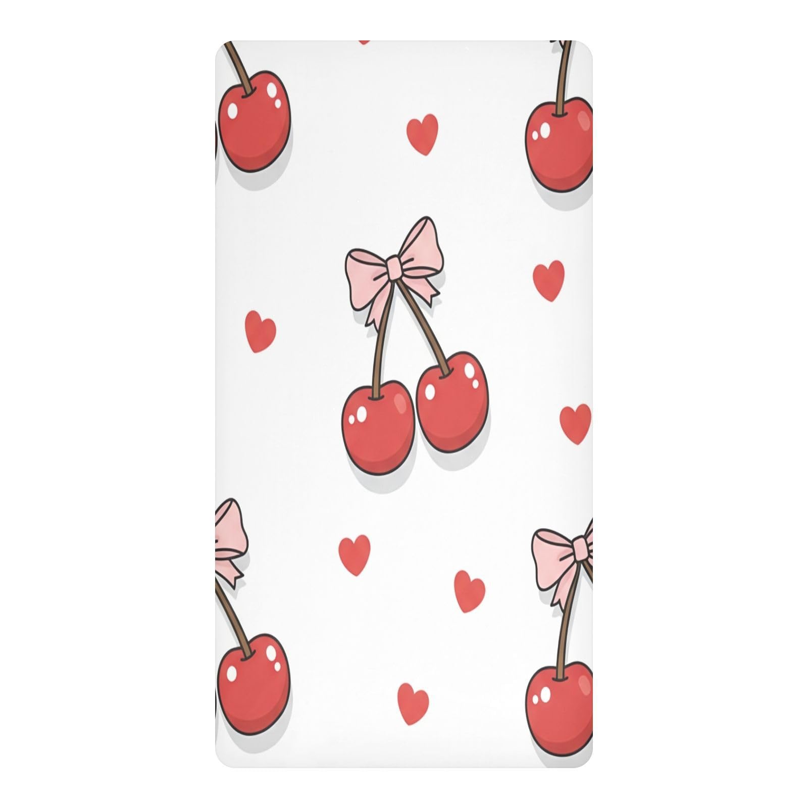 JiangGgen Cherry Baby Crib Sheet Soft Breathable for Standard Crib-M