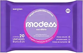 Lenço Umedecido Higiene Íntima Modess 20un