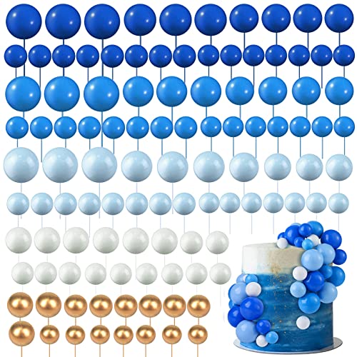 108 Pcs Balls Cake Topper DIY Cupcake Insert Foam Balloons