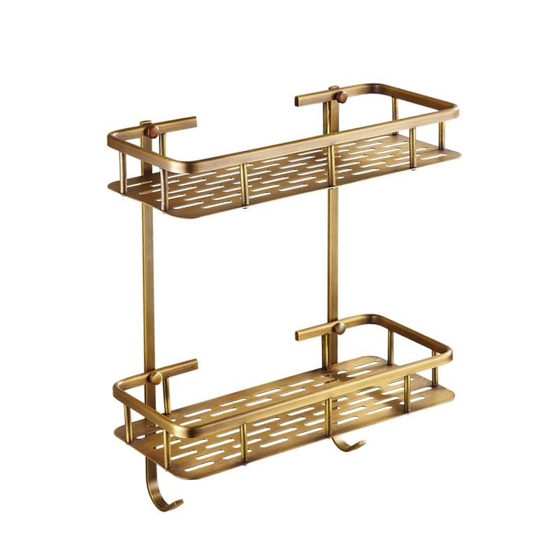 DKULMN Shower Caddy Toilet Washstand Bathroom Corner Rack Solid Brass Bathroom Shower Shelf Wall Mounted Bathroom Shower Organizer