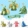 Arrowbash 7 Pcs Dragon Plush Toys Gift Set 15.75" Large Dragon Mom Stuffed Animal with 4 Cute Babies and 2 Eggs in Mommy's Belly for Kids Birthday Christmas Classroom Prizes(Green) #1