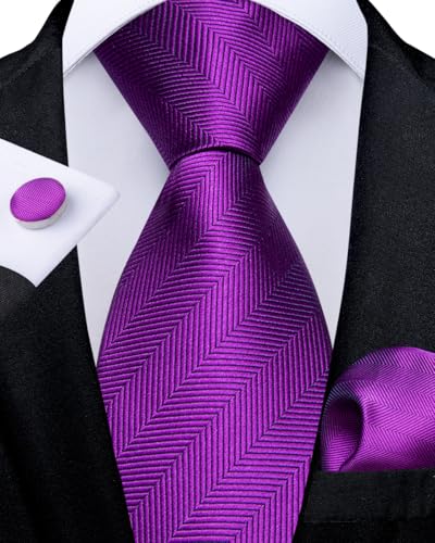 Image of DiBanGu Mens Zipper Ties Silk Adjustable Necktie Pocket Square