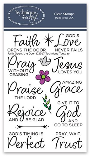 Faith Opens The Door Clear Stamps | Stamps Christian | Clear Rubber Stamps | Photopolymer Stamps | Card Making Supplies