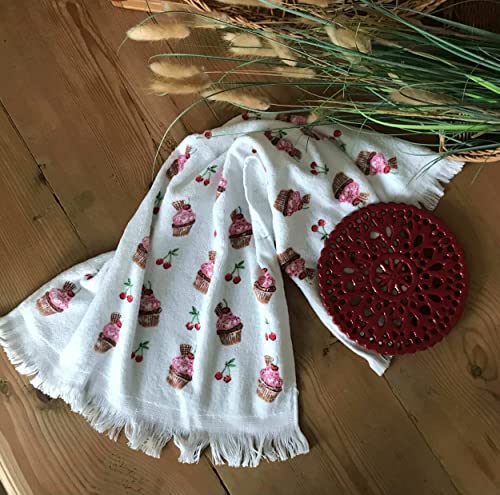 Essuie Main éponge Clayre&Eef Motif Cupcakes Cover