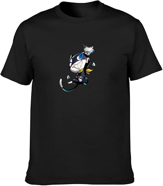 Amazon ペルソナ5 モルガナ Tシャツ 半袖 綿100 メンズ 白 可愛い Evisuk肌着 おもしろ おしゃれ ファッション ウィ 24時間 キャラクタープリントカジュアル ユニセックス グッズ Tシャツ カットソー 通販