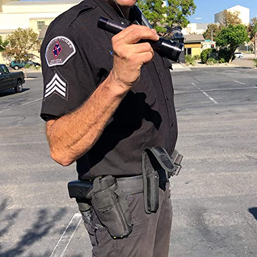 Tactical Flashlight Holster For Streamlight (Classic Old Model) Flashlights & Similar, Heavy-Duty Nylon Flashlight Holder Fits 2-1/4 Inch Duty Belt, For Police, Military & Security Use #TOP4