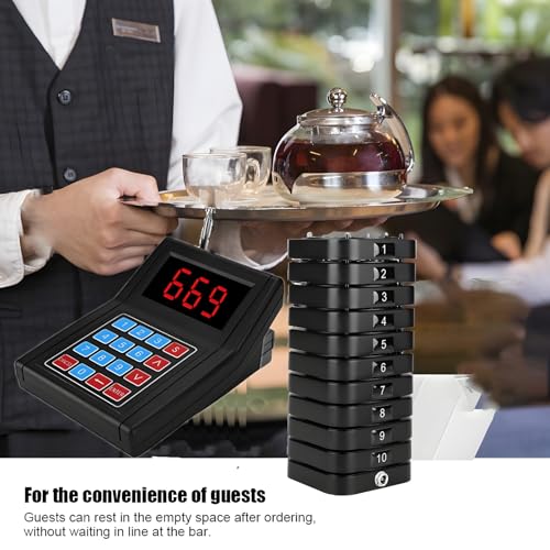 Pager System Restaurant Pager Drahtloses Gästeruf Kundenrufsystem Paging System Wireless Calling System für Restaurant Meal Extractor Pager Summer Restaurant Rufsystem mit 20 kabellosen Pagers