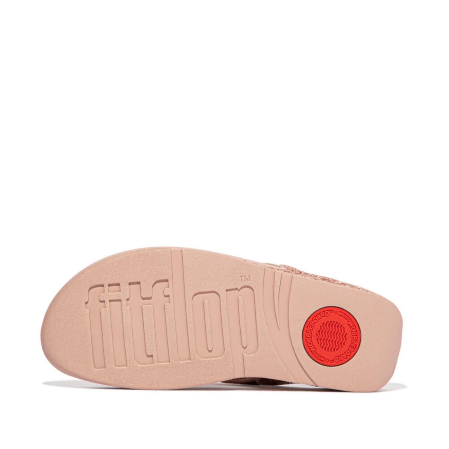 FitFlop Lulu Tongs à paillettes pour femme, confortables avec soutien naturel de la voûte plantaire, rose gold, 38 EU