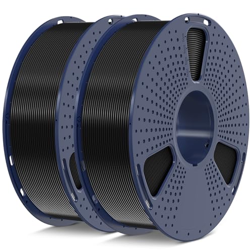 SUNLU Strong PETG 3D Printer Filament, PETG Filament 1.75mm, 2KG Black*2