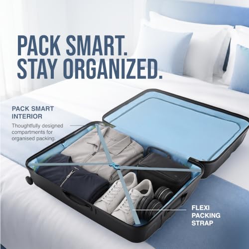 Image of American Tourister Ivy 2.0|Large Size Check-in Spinner Trolley Bag (79 cm)|360 8 Wheel Travel Luggage|Hard Case Polypropylene (PP) Suitcase|Combination Lock|Black