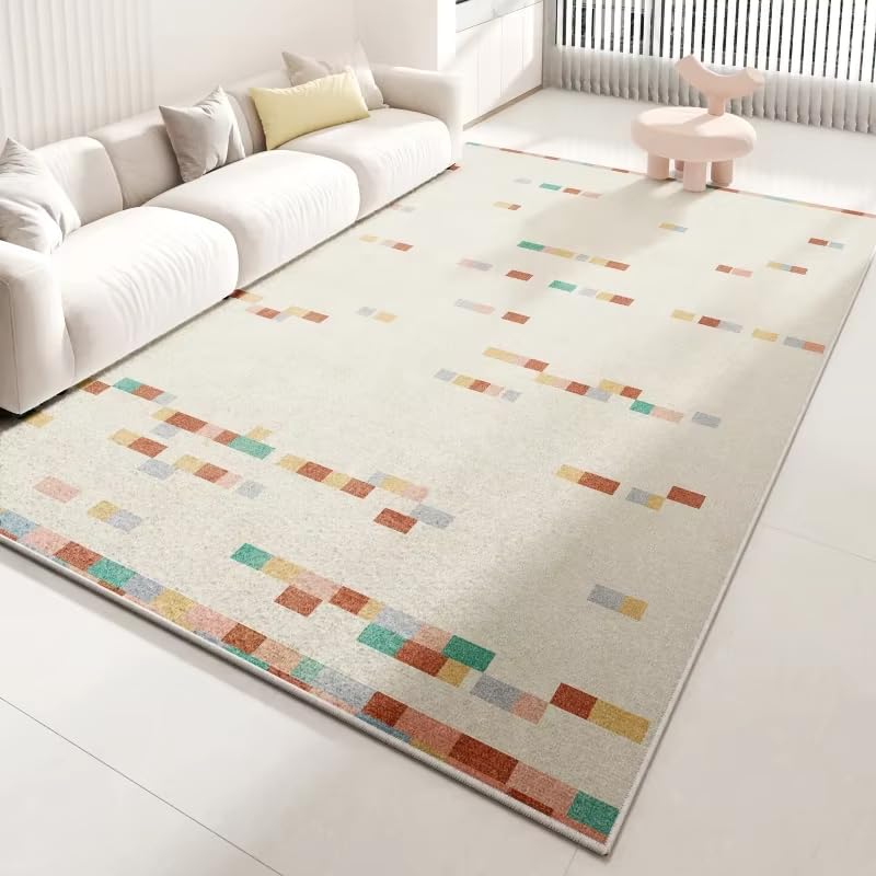 Tapis de salon grand format 245x365 cm doux moelleux pour chambre