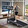 Laufhome Foldable Treadmill for Home, Treadmill with Auto Incline, Running Machine for Heavy People 14km/h, 4.5HP, Heart-rate Sensor & LCD Display& Bluetooth App,95% Pre-assembled