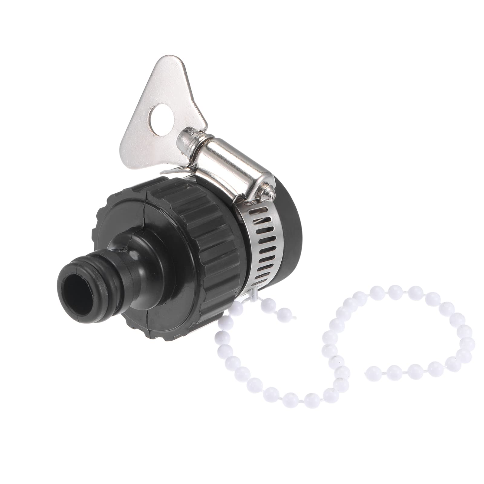 sourcing map Quick Connector Faucet Hose Fitting 10mm ID Adapter for Garden Tap Tube Black Pack of 2