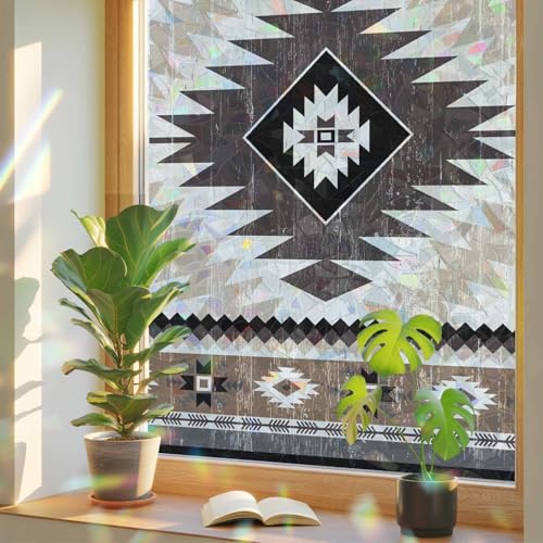 Película decorativa para ventana efecto arcoíris 17.7x78.7in miniatura 1