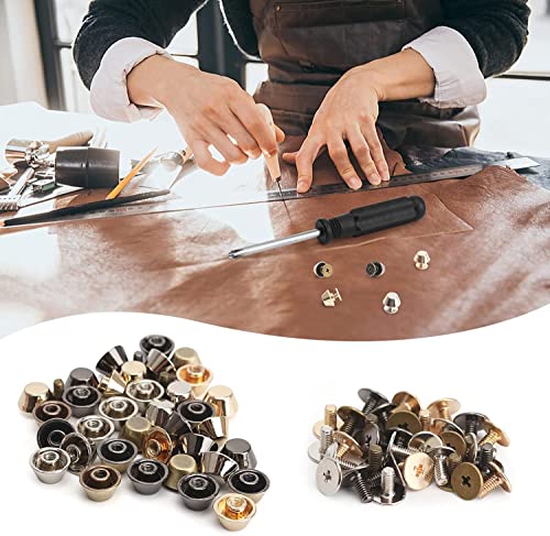 Ticeed 41 PCS Pied de Sac, Rivets pour Cuir Bouton Pression Pied de Sac Couture Pieds de Sac a Main Rivets Couture pour Sac à Main pour DIY l'Artisanat