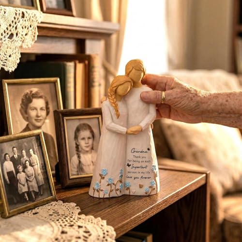 Figurita de resina hecha a mano 5.5 pulg para abuela miniatura 2