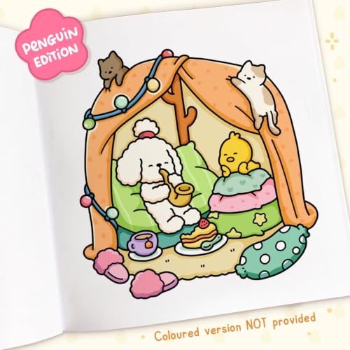 Image of Cozy Friends: Coloring Books for Adults by Coco Wyo | Cute Animal Friends Coloring Pages, Cozy Simple Designs, Stress Relief & Relaxation: A relaxing cosy colouring book, from the bestselling author