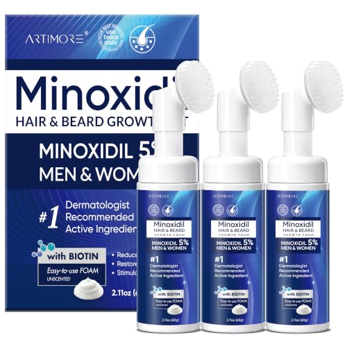 Image of 5% Minoxidil Foam for Men and Women, Minoxidil for Men Foam for Hair and Beard, Minoxidil for Women Hair Growth (6 Ounce)
