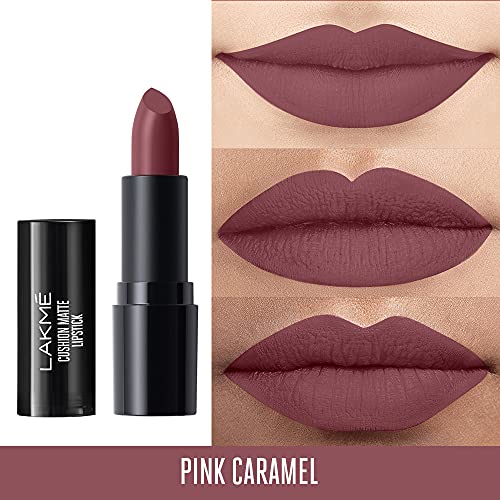 Image of Lakme Cushion Matte Lipstick|| Pink Caramel|| 4.5g