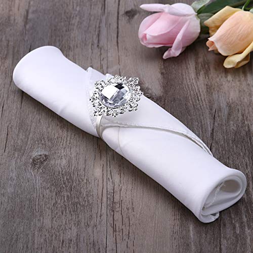 12 peças de anéis de guardanapo brilhantes para decoração de jantares, banquete de casamento