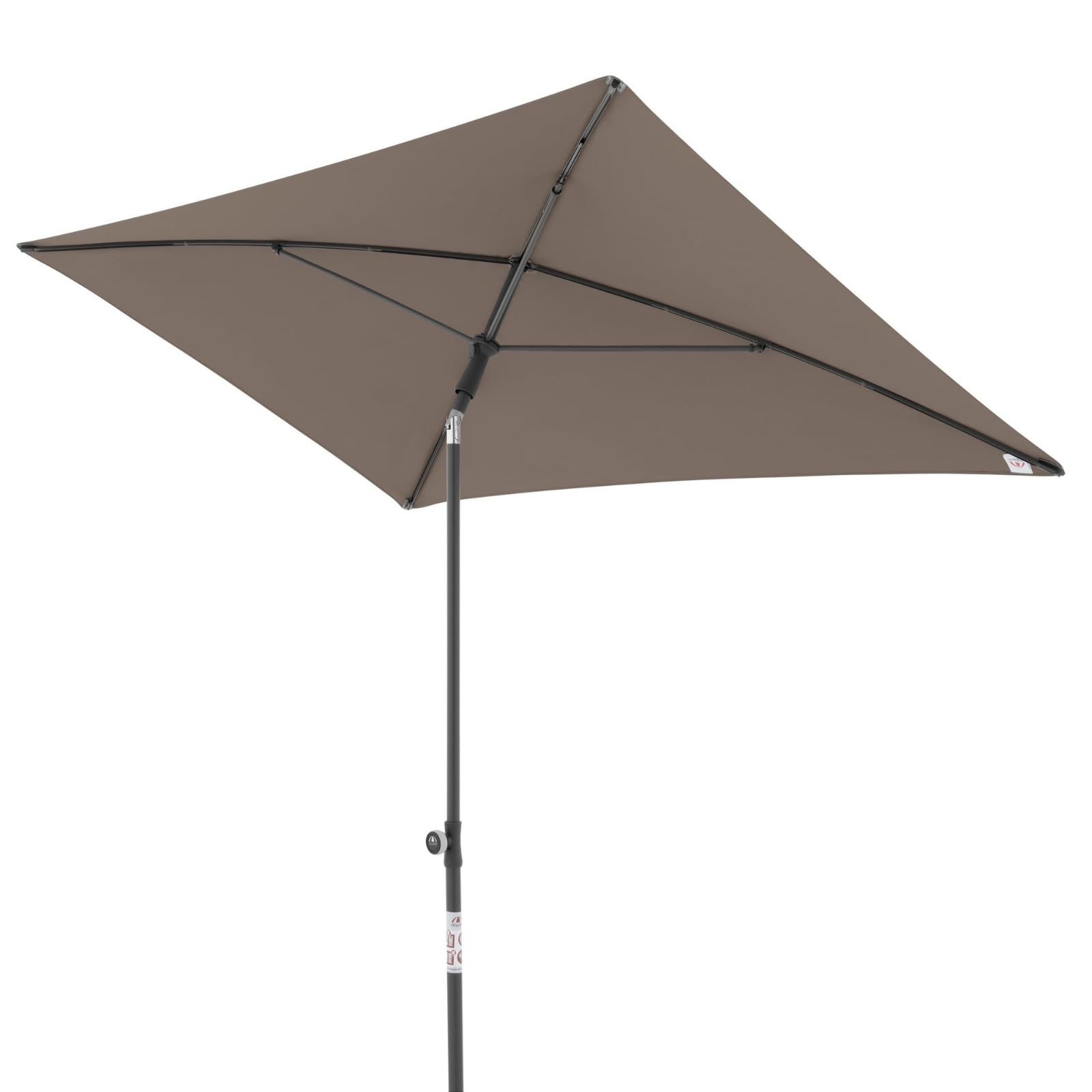 Doppler City Sombrilla para balcón 200x125cm I Parasol rectangular con protección UV I Sombrilla regulable en 3 posiciones con bolsa de almacenamiento