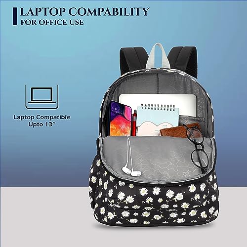 Image of Lavie Sport 41cm Floral Printed 18 Litres School Backpack for Girls | Stylish and Trendy Casual Backpack