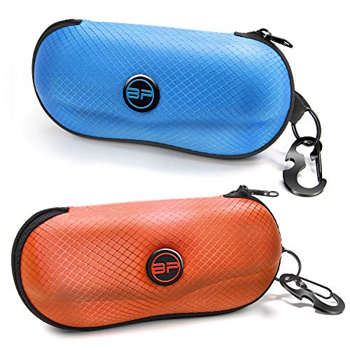 Image of BLUPOND Sunglasses Case Semi Hard EVA Shell with Metal Hanging Hook Belt Clip Sun Glasses Storage