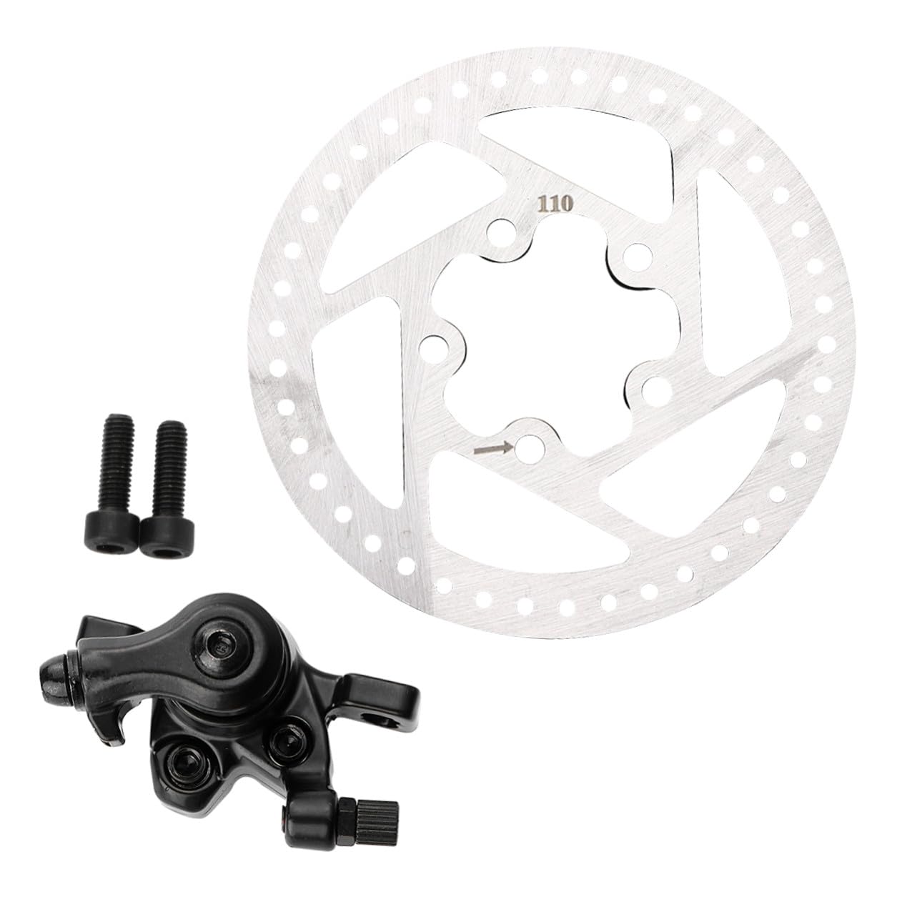 Hemobllo Kit Freno a Disco per Scooter Elettrico, in Metallo Bianco | Montaggio Semplice, Struttura Robusta, Componente per Monopattino, Accessorio Singolo per Uso Quotidiano