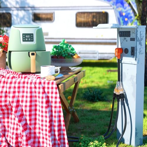 Image of Nilight 30 Amp to 110V RV Adapter Cord 30 A to 15A RV Distribution Adapter Cord 3 Prong TT-30P Male to 3X 5-15R /5-20R Female ETL Listed for RV Camper Generator Household Outlet