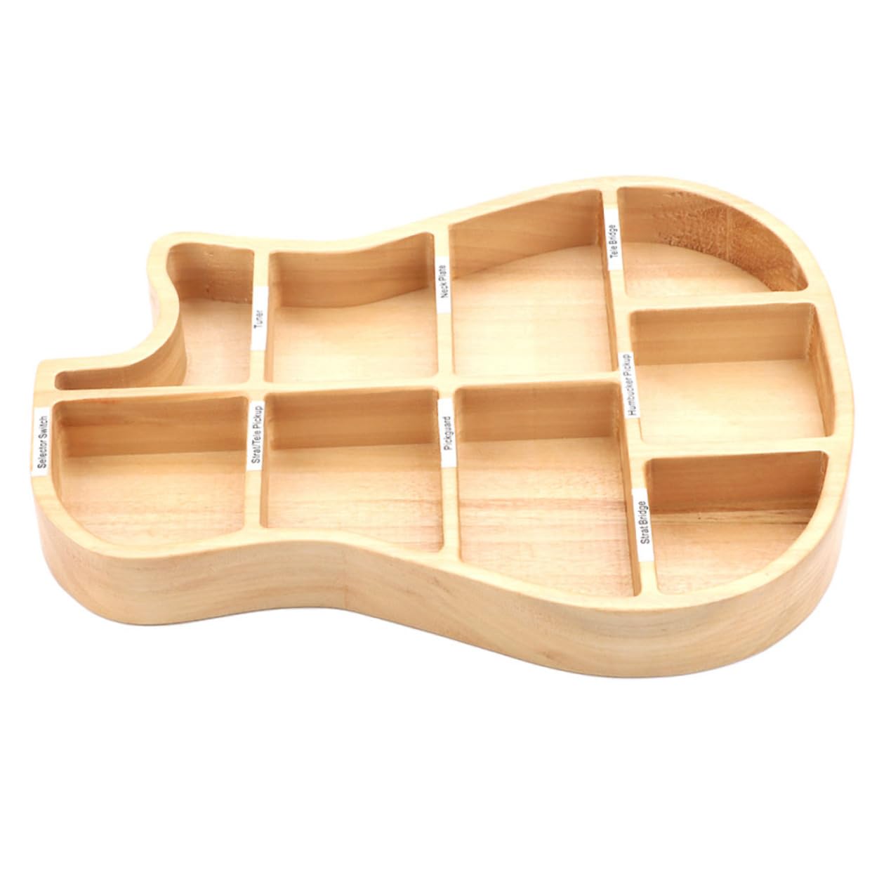 Yardwe Box Guitar Picks Box Wooden Compartment Organizer for Guitar Picks Accessories Compact Portable Design for Musicians