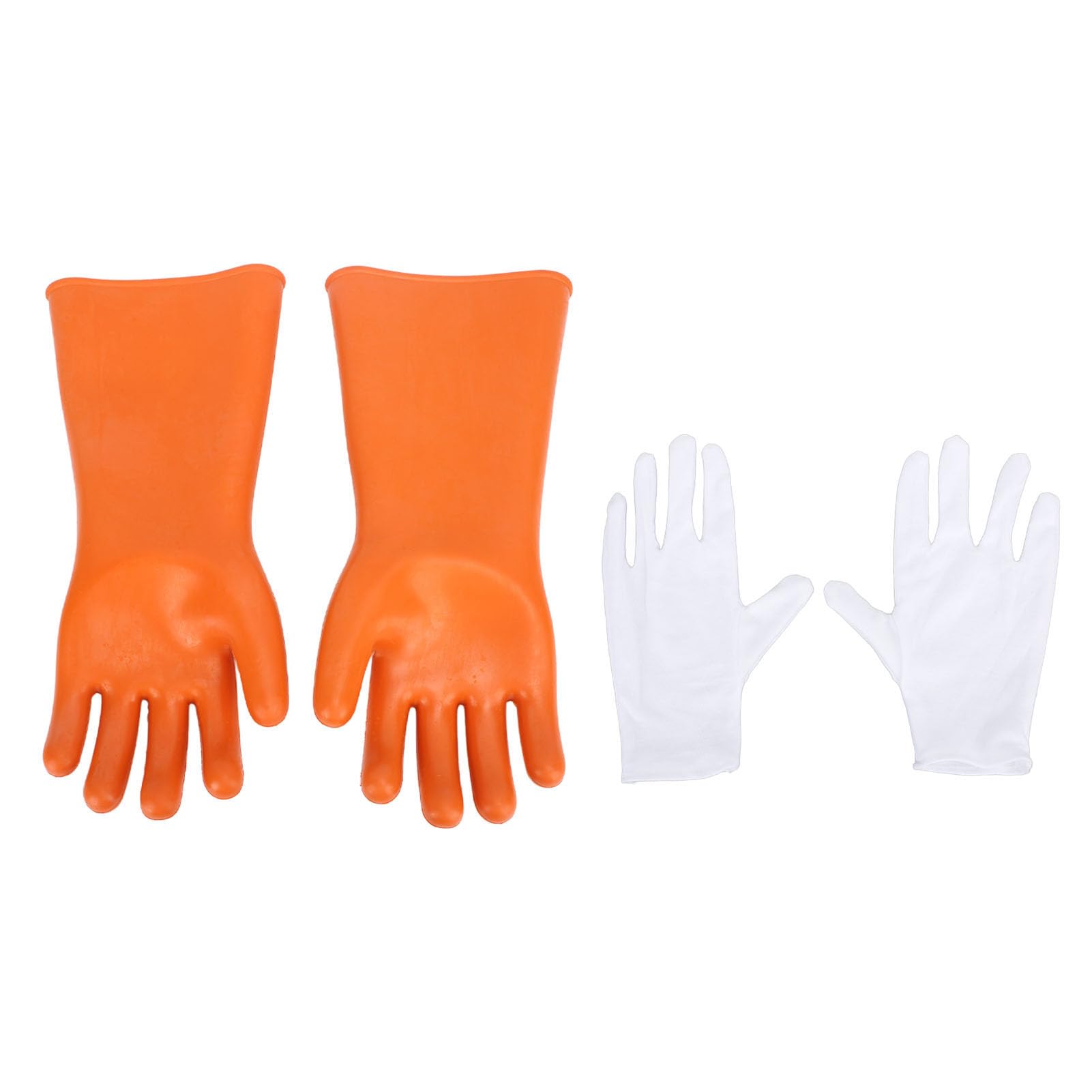 Guantes de goma 35KV Protección aislante de trabajo de alto voltaje no estática para jueces de línea