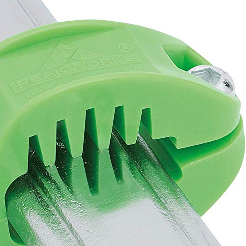 Image of Peakworks Tool Tethering System, 1-15 /16 inch x 9 /16 inch Flat Clamp, HDPE, Green, V8561601