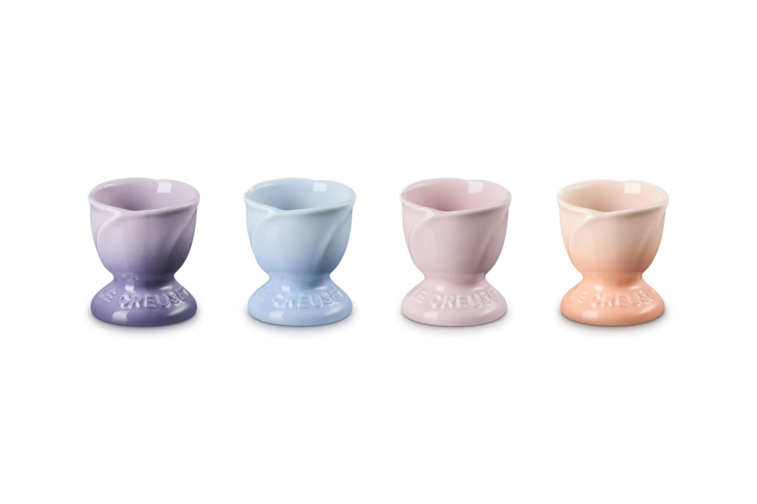 Le Creuset Pottery Petals Egg Cups, Set of 4, Multicolour